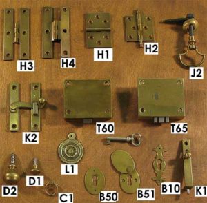 18 century Brass Knobs, Locks & Latches